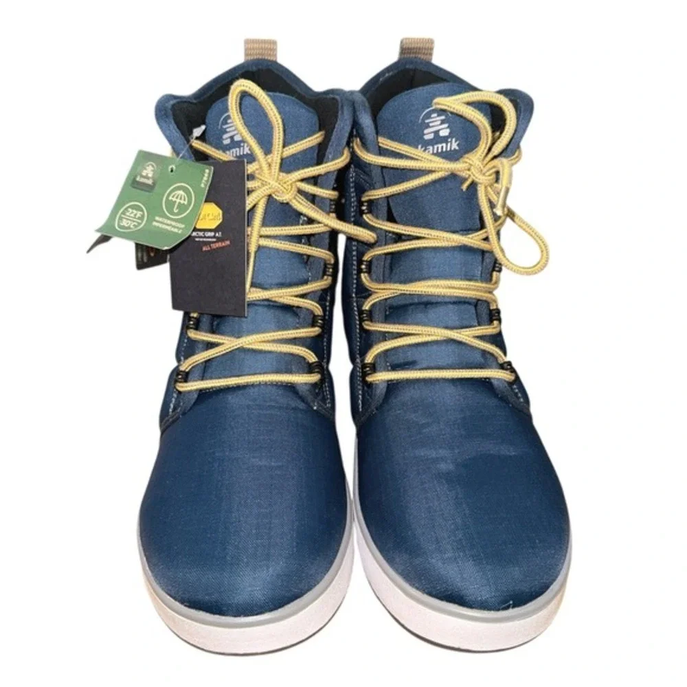 NEW Kamik Spencern Mens 9 Winter Boots -30C Blue Waterproof Insulated Vibram‎